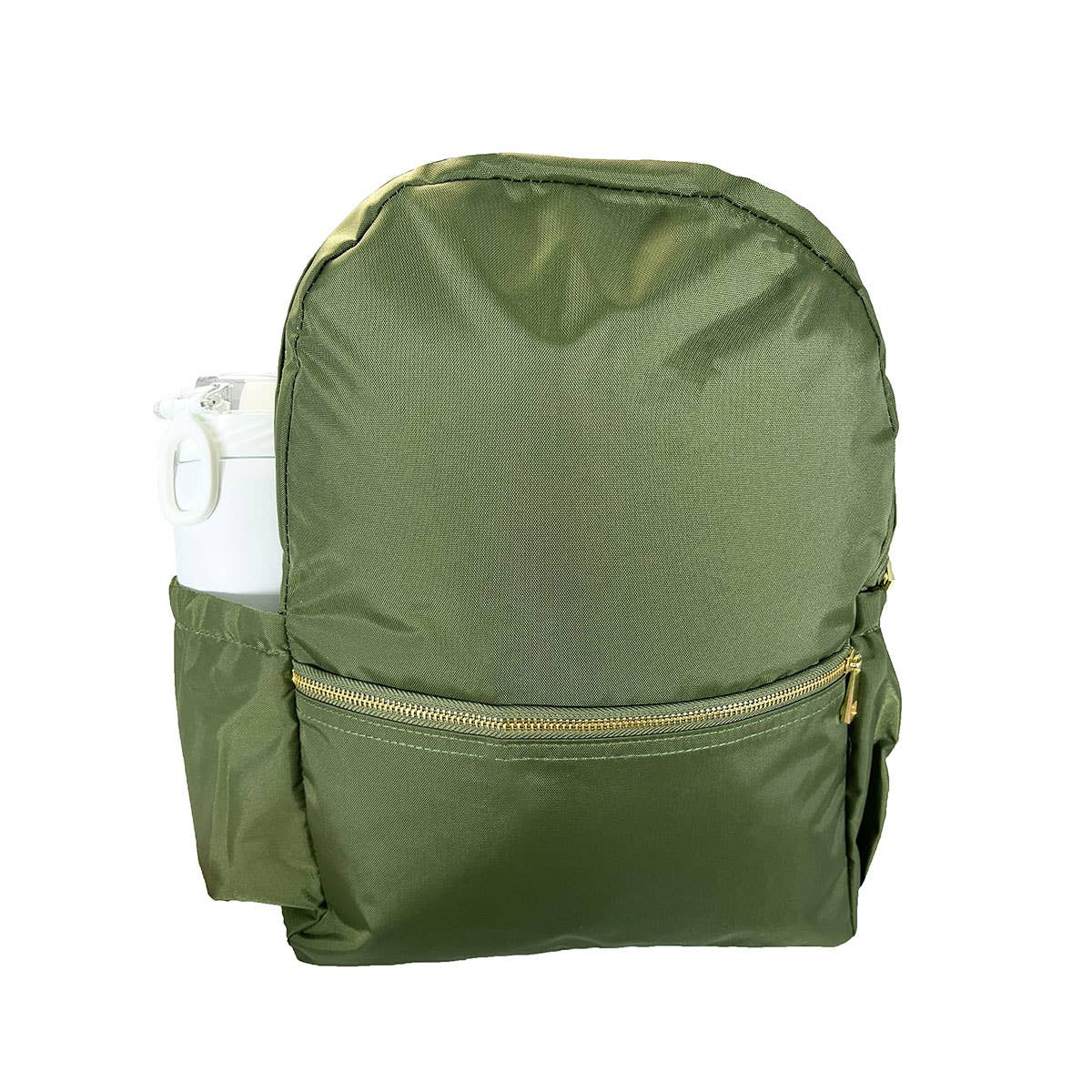 Mint - Olive Nylon Medium Backpack w/ Pocket  | Mint