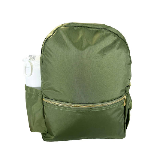 Mint - Olive Nylon Medium Backpack w/ Pocket  | Mint