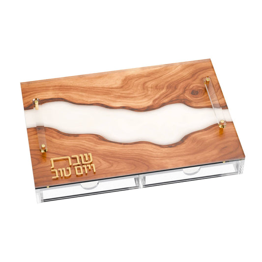Feldart LLC - Resin Challah Board with Tray