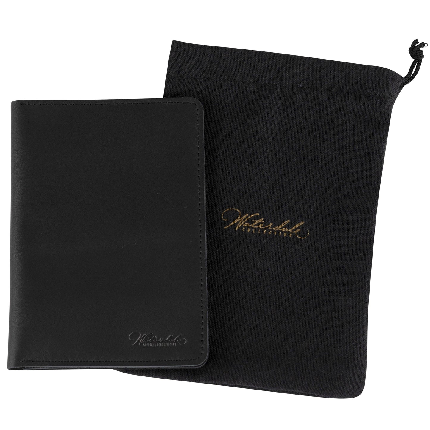 Waterdale Collection - Passport Case: Black / PU Leather