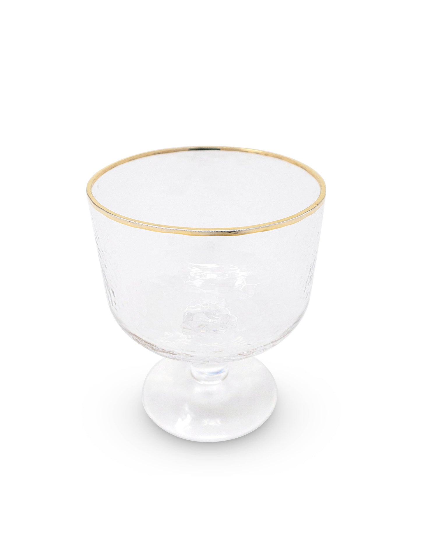 VIVIENCE - Set Of 6 Footed Dessert Bowls With Gold Rim