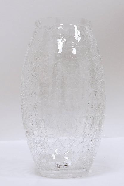VIVIENCE - 11" Centerpiece Vase with Cracked Design