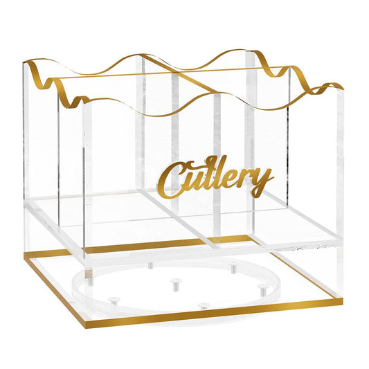 Feldart - Swivel Wave Cutlery Holder: Gold