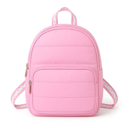 Top Trenz Inc - Pink Puffer Mini backpack with Heart Straps