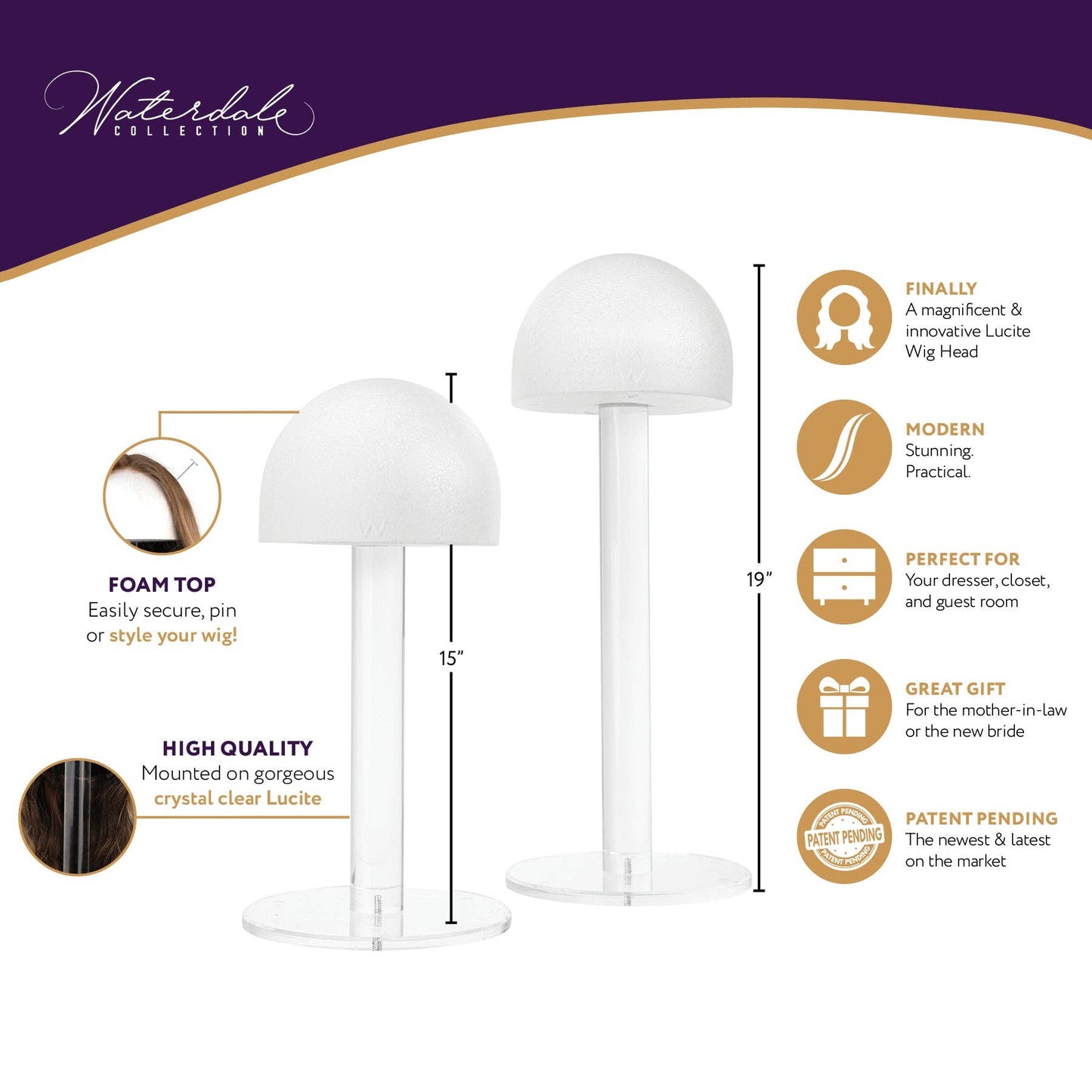 Waterdale Collection - Luxe Wig Head