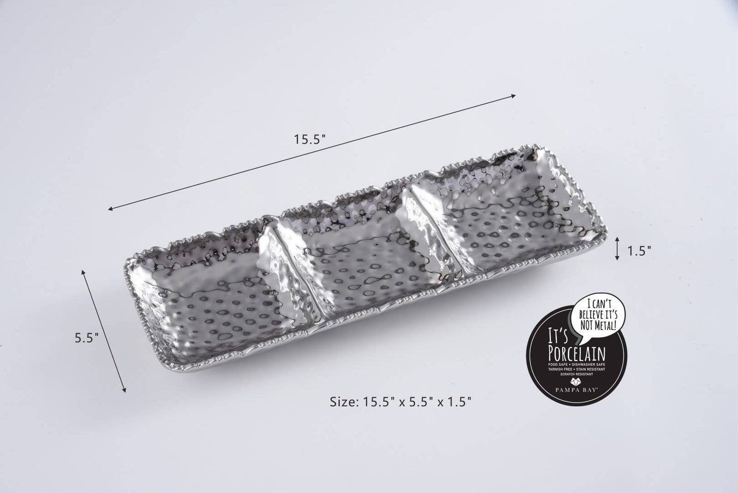 Pampa Bay - 3 Section Serving Piece