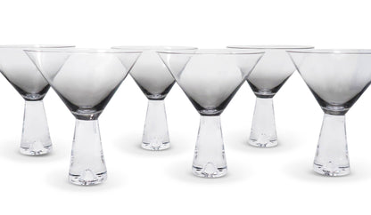 VIVIENCE - Set of 6 Ombré Smoke Martini Cups