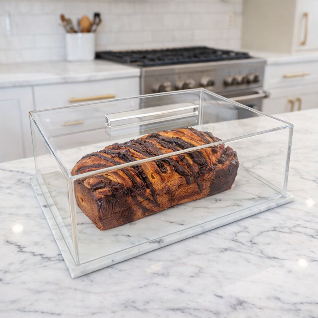 TAJ Designs Short Cake Dome Marble 6x10x3.5 Inches