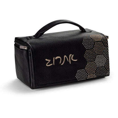 Waterdale Collection - Hexagon Dot Border Leather Esrog Bag