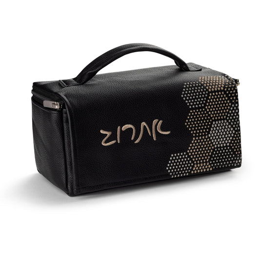 Waterdale Collection - Hexagon Dot Border Leather Esrog Bag