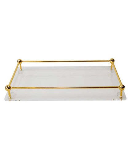DesignStyles Home - Simply Brilliant Acrylic Tray with Golden Tubes
