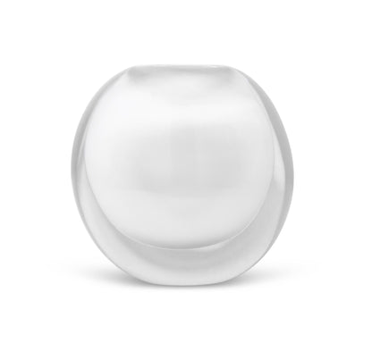 VIVIENCE - Double Wall, Inlay Glass Vase with Pink Flowers