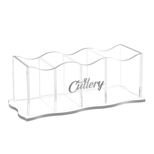 Feldart LLC - Signature Wave Cutlery Holder: Silver