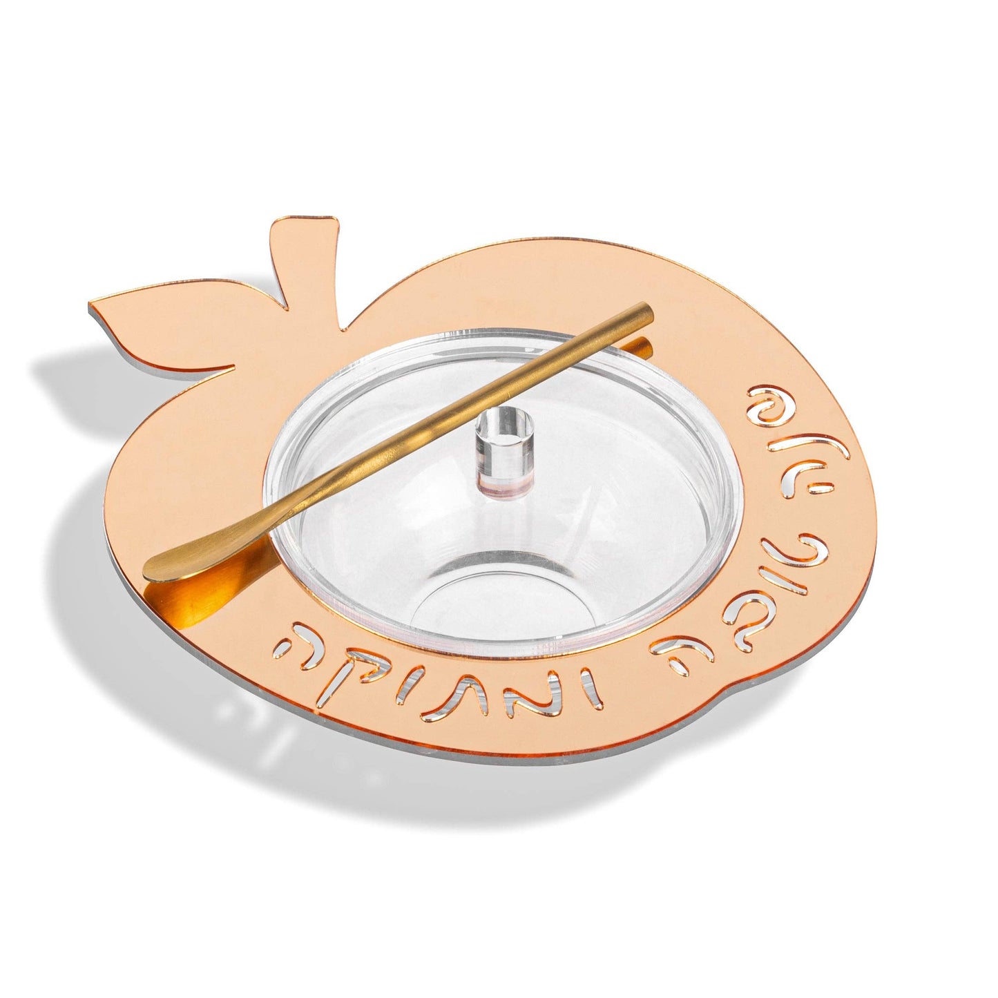 Waterdale Collection - Floating Apple Honey Dish: Gold