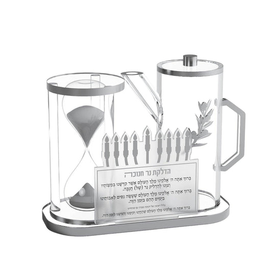 Feldart LLC - Hourglass & Oil Jug Set: Silver