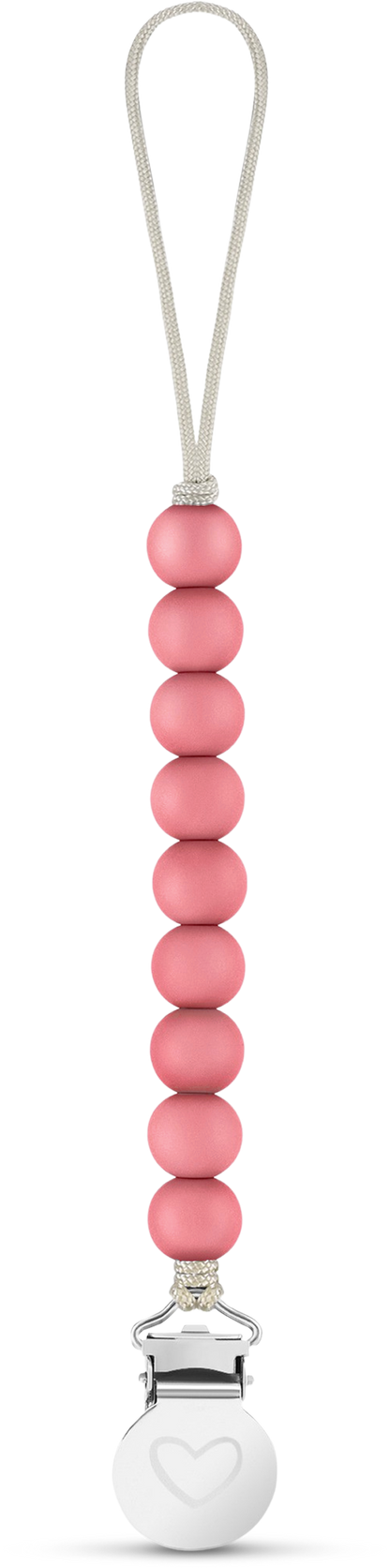 Bleu La La - Lulababe Pacifier Clip: Rose Pink