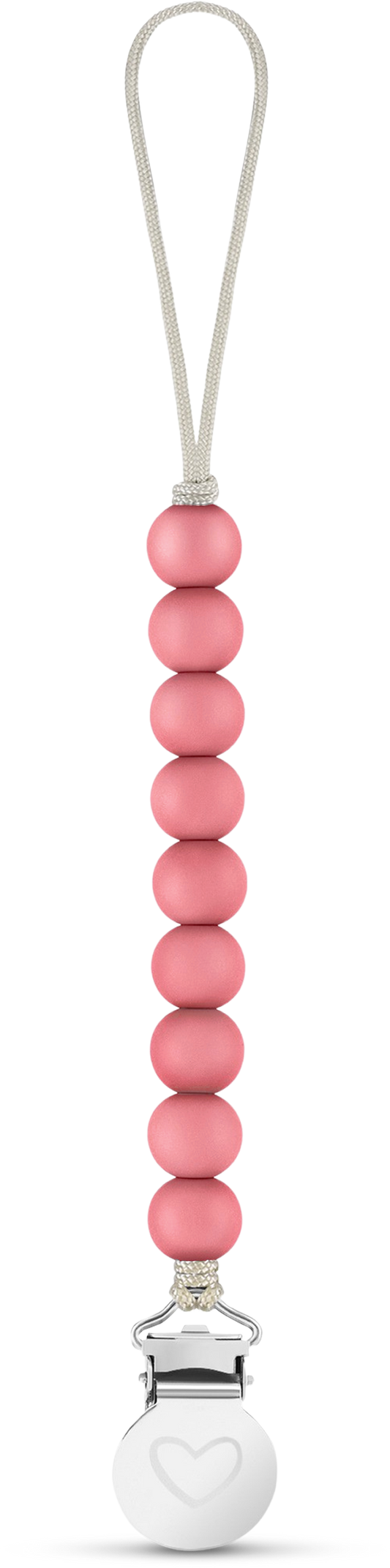 Bleu La La - Lulababe Pacifier Clip: Rose Pink