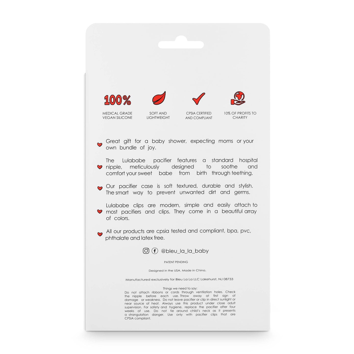 Bleu La La - Baby Newborn Gift Set - Includes Pacifier Clip and Case: Taupe & Ballet slipper