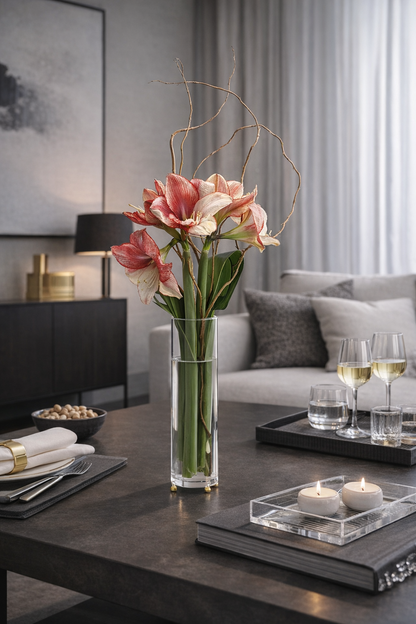 Krifts Products - Acrylic Vase on Gold Legs