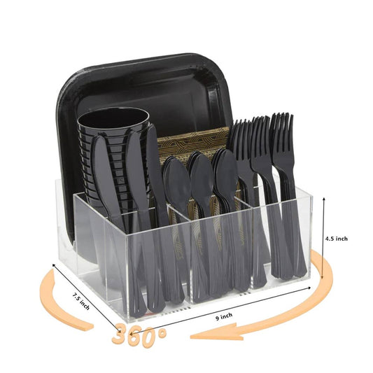 Krifts Products - 6 Section Swivel Cutlery Caddy