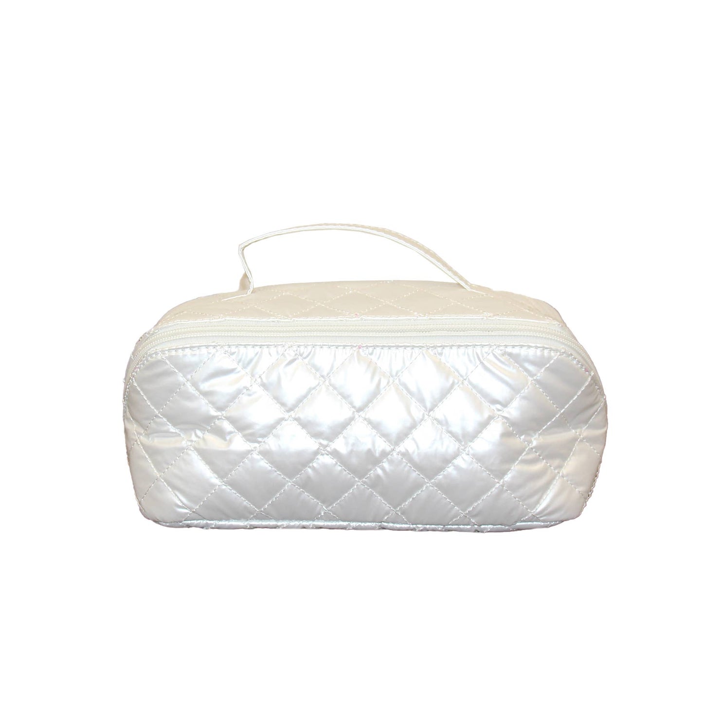 Lemonbella - Cosmetic Diamond Makeup Travel Bag GlamZip Ivory