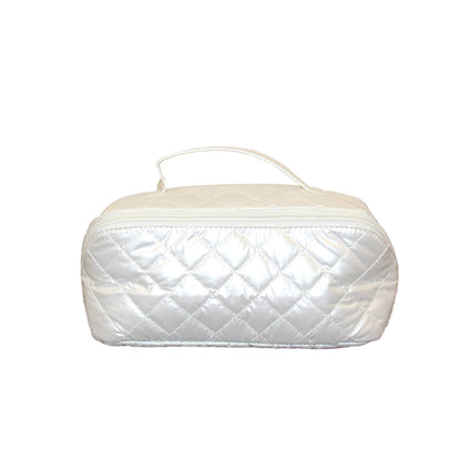 Lemonbella - Cosmetic Diamond Makeup Travel Bag GlamZip Ivory